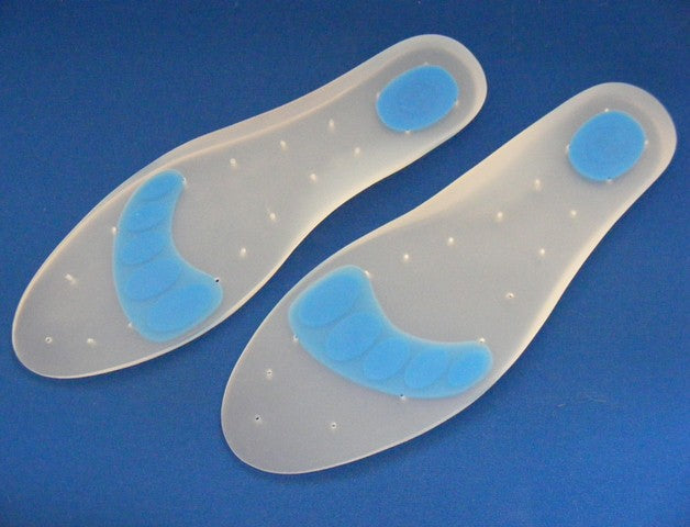 Full length silicone insole, dual density, pair
