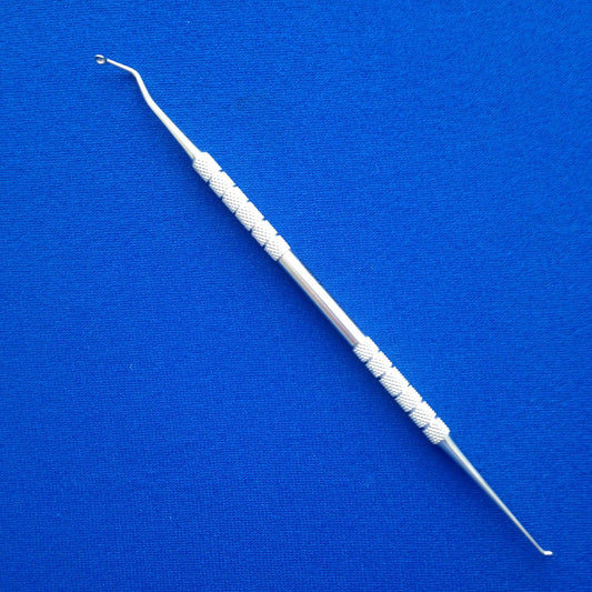 Swan neck nail probe, double-ended, scoop/round, 17cm